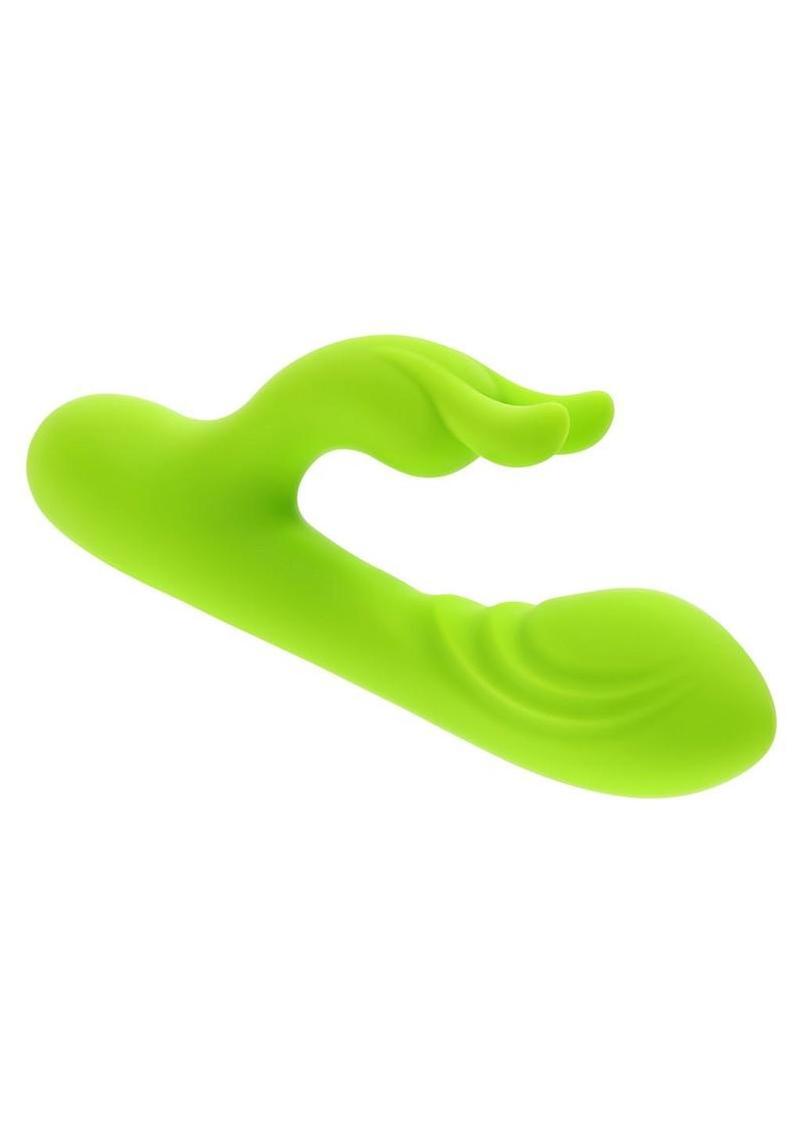 Brat Bunny Rechargeable Silicone Rabbit Vibrator - Green